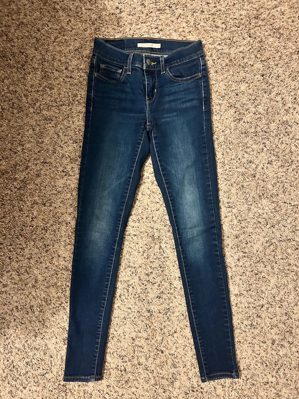 Levi's 710 Super Skinny Dark Blue Denim Jeans